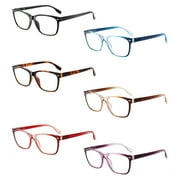 Kerecsen 6 pack Ladies Reading Glasses Blue Light Blocking Women Eyeglasses